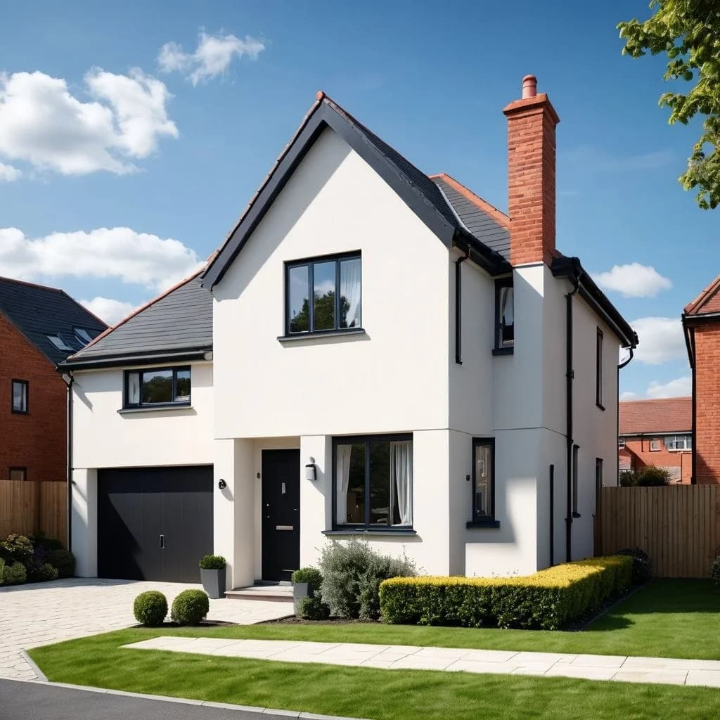 External wall insulation finish example, Polished Venetian, Dartford