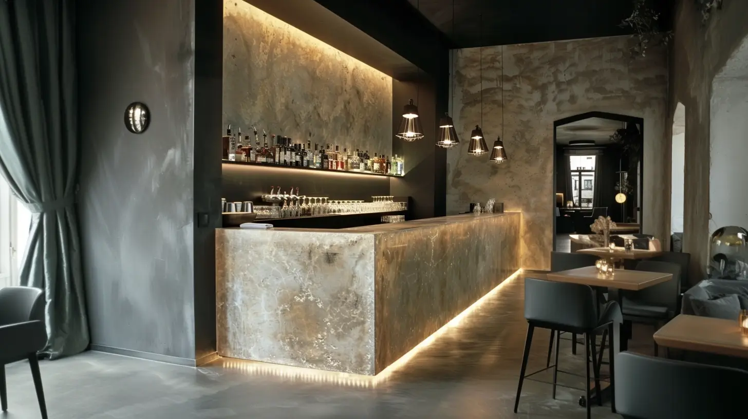 Freshly applied Venetian polished plaster finish, Dartford project